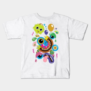 Funny cartoon doodle Kids T-Shirt